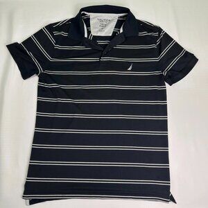 Nautica Men's Dark Blue Tech Polo Size Medium Slim Fit
